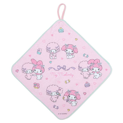 SANRIO Hand Towel With Loop Set 3 Pcs My Melody- Japan Figure Store - #1 Bring To You The Best Japanese Goods