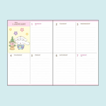 Sanrio Cinnamoroll B6 Diary Japan 2024 704113- Japan Figure Store - #1 Bring To You The Best Japanese Goods