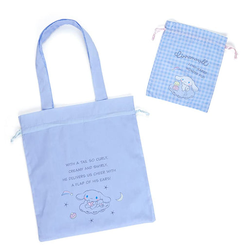 SANRIO Tote Bag & Drawstring Bag Set Cinnamoroll- Japan Figure Store - #1 Bring To You The Best Japanese Goods