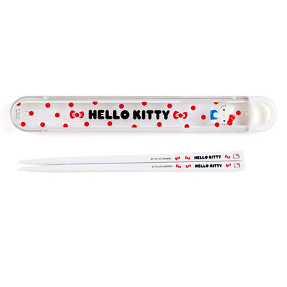 SANRIO Chopsticks With Case Hello Kitty Polka Dot- Japan Figure Store - #1 Bring To You The Best Japanese Goods