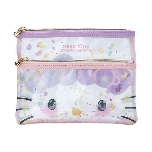 Sanrio Hello Kitty 50th Anniv Flat Pouch 517593- Japan Figure Store - #1 Bring To You The Best Japanese Goods