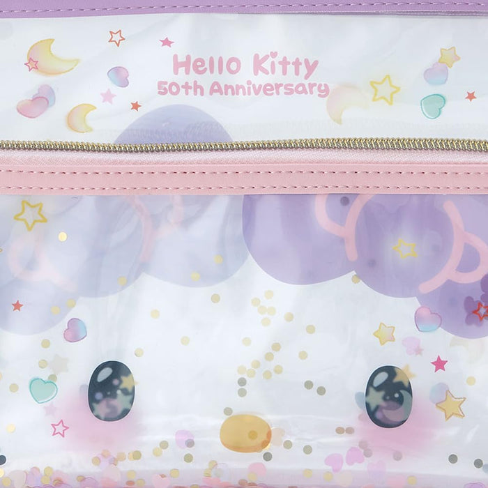 Sanrio Hello Kitty 50th Anniv Flat Pouch 517593- Japan Figure Store - #1 Bring To You The Best Japanese Goods