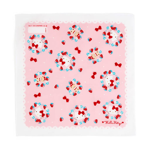 Sanrio Hello Kitty Strawberry Handkerchief 381306- Japan Figure Store - #1 Bring To You The Best Japanese Goods