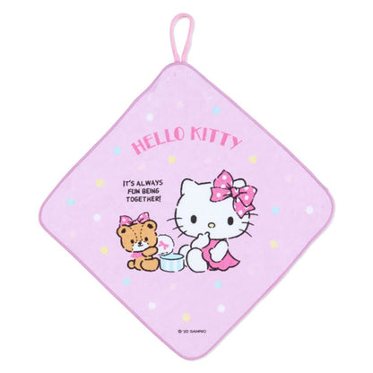 SANRIO Hand Towel With Loop Set 3 Pcs Hello Kitty- Japan Figure Store - #1 Bring To You The Best Japanese Goods