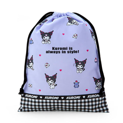 Sanrio Kuromi Drawstring Bag From Japan - M 255254- Japan Figure Store - #1 Bring To You The Best Japanese Goods