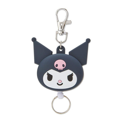 SANRIO Face Shaped Reel Keychain Kuromi- Japan Figure Store - #1 Bring To You The Best Japanese Goods