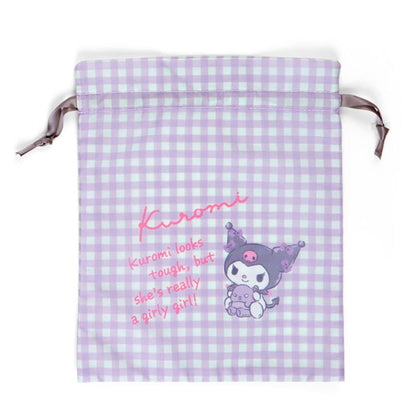 SANRIO Tote Bag & Drawstring Bag Set Kuromi- Japan Figure Store - #1 Bring To You The Best Japanese Goods