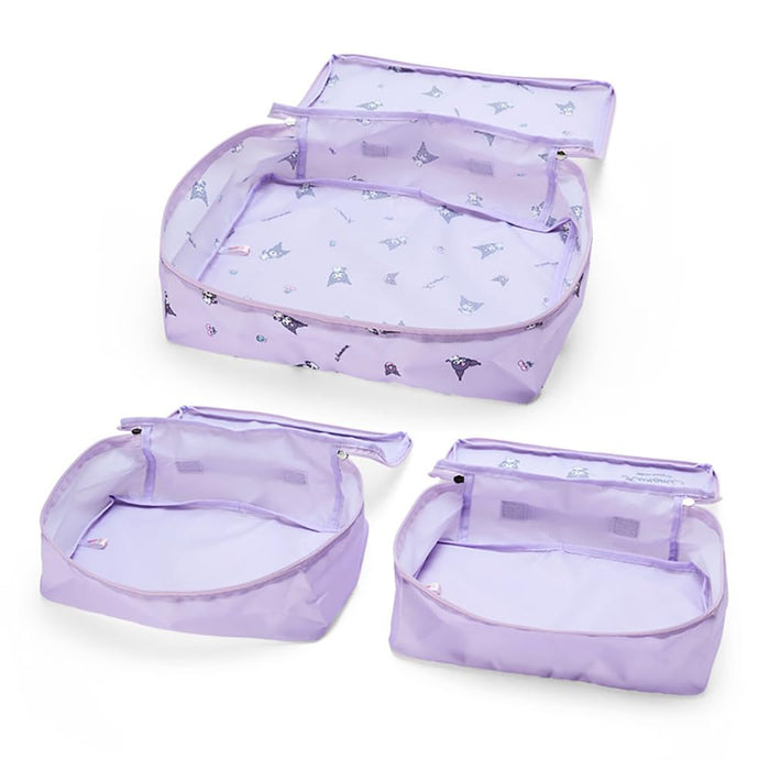 Sanrio Kuromi Travel Inner Case Set Of 3 - Japan 020559- Japan Figure Store - #1 Bring To You The Best Japanese Goods