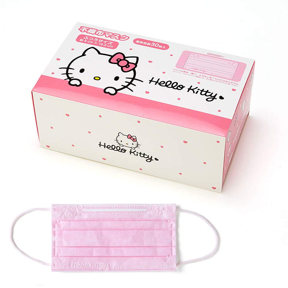 Sanrio Mask Non-Woven Fabric 30 Sheets For Adults Hello Kitty Kitty-Chan Hello Kitty Pleated Type Individually Wrapped Character 161713 Sanrio- Japan Figure Store - #1 Bring To You The Best Japanese Goods
