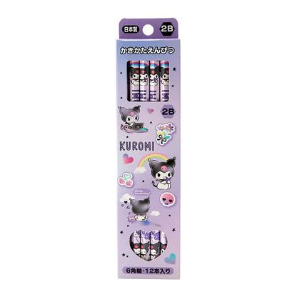 Sanrio Kuromi Pencil Pack 2B 0.8x0.8x17.6cm 566195- Japan Figure Store - #1 Bring To You The Best Japanese Goods