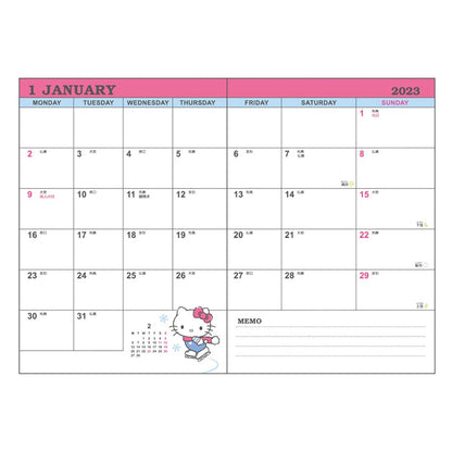SANRIO B6 Schedule Planner 2023 Hello Kitty- Japan Figure Store - #1 Bring To You The Best Japanese Goods