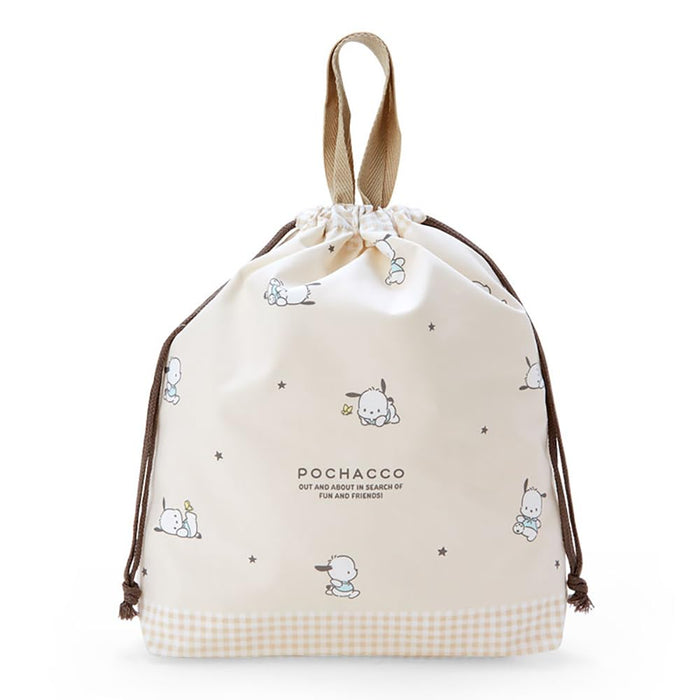Sanrio Pochacco Drawstring Bag W/ Handle - Japan 256064- Japan Figure Store - #1 Bring To You The Best Japanese Goods