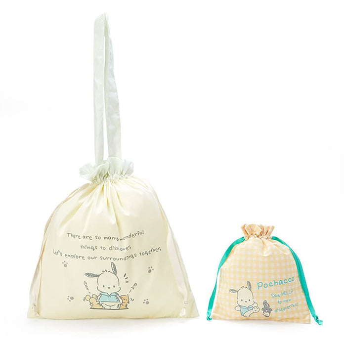 SANRIO Tote Bag & Drawstring Bag Set Pochacco- Japan Figure Store - #1 Bring To You The Best Japanese Goods