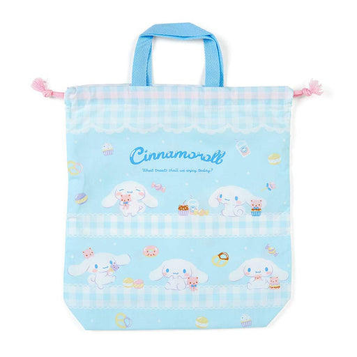 Sanrio Cinnamoroll Drawstring Bag with Handle - Goods 734101- Japan Figure Store - #1 Bring To You The Best Japanese Goods