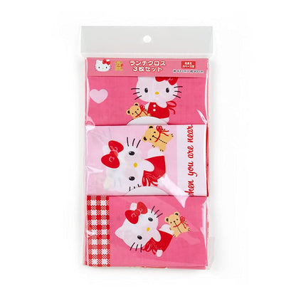 SANRIO Lunch Cloth Set 3 Pcs Hello Kitty Bear- Japan Figure Store - #1 Bring To You The Best Japanese Goods
