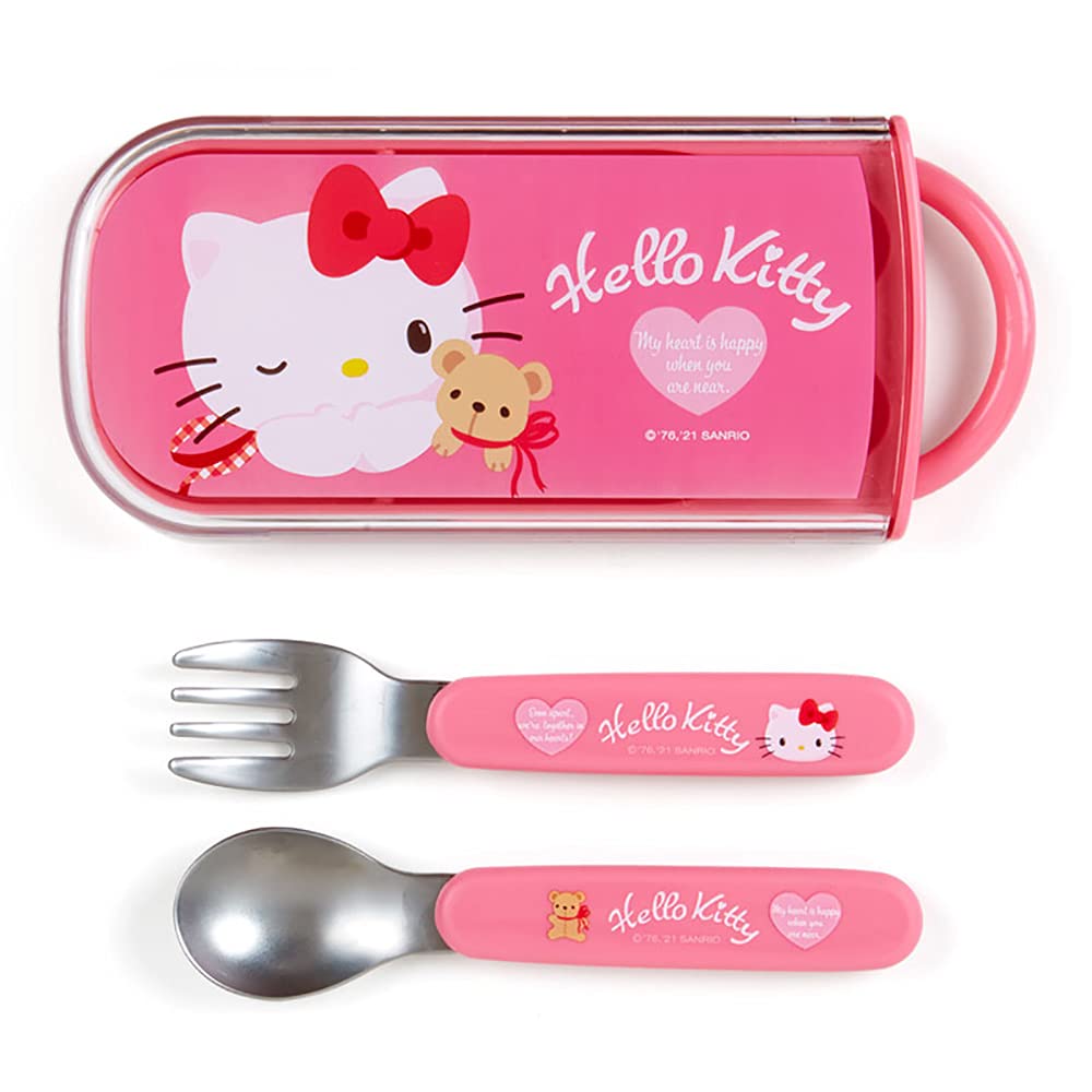 SANRIO Lunch Combi Spook & Fork Set Hello Kitty Bear- Japan Figure Store - #1 Bring To You The Best Japanese Goods
