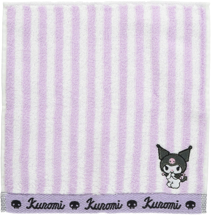 SANRIO Petit Towel Kuromi Strip- Japan Figure Store - #1 Bring To You The Best Japanese Goods