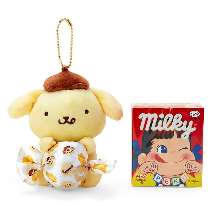 Sanrio Pompompurin Pudding Set with Mascot Holder 12x11.5x8cm 032841- Japan Figure Store - #1 Bring To You The Best Japanese Goods