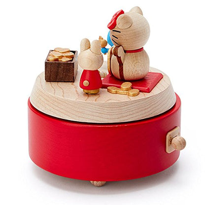 SANRIO Wooden Music Box Hello Kitty Lucky Charm- Japan Figure Store - #1 Bring To You The Best Japanese Goods