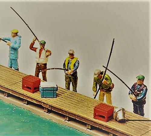 Tomytec Scenery Collection - Human 128 Fisherman Diorama Supplies Set- Japan Figure Store - #1 Bring To You The Best Japanese Goods
