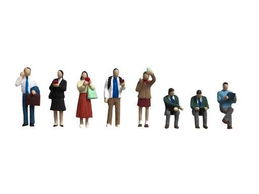 TOMYTEC Ningen 139 Model People 'People Looking At Their Smartphones' N Scale- Japan Figure Store - #1 Bring To You The Best Japanese Goods
