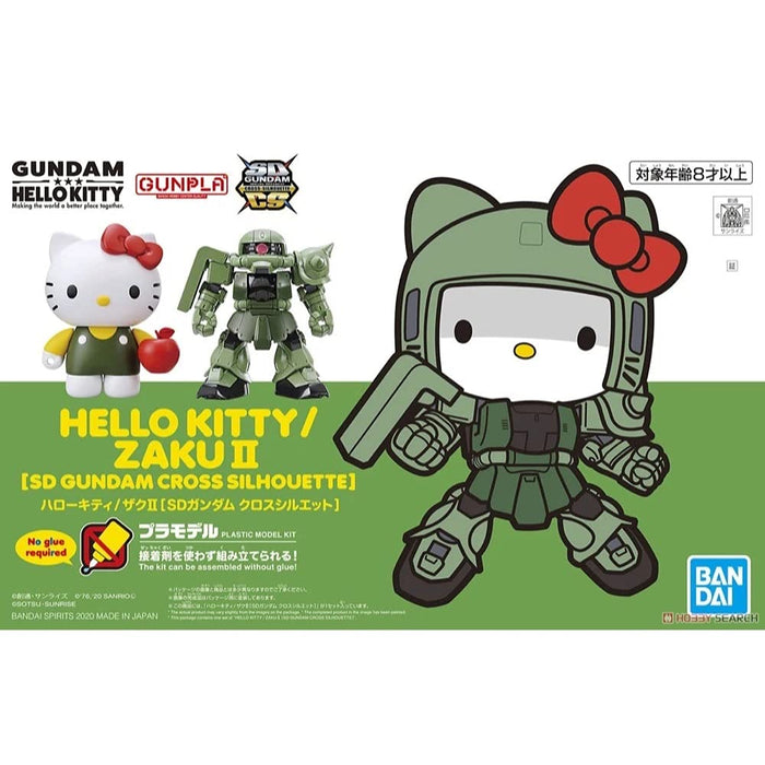 BANDAI Sd Gundam Cross Silhouette Hello Kitty/ Zaku Ii Plastic Model- Japan Figure Store - #1 Bring To You The Best Japanese Goods