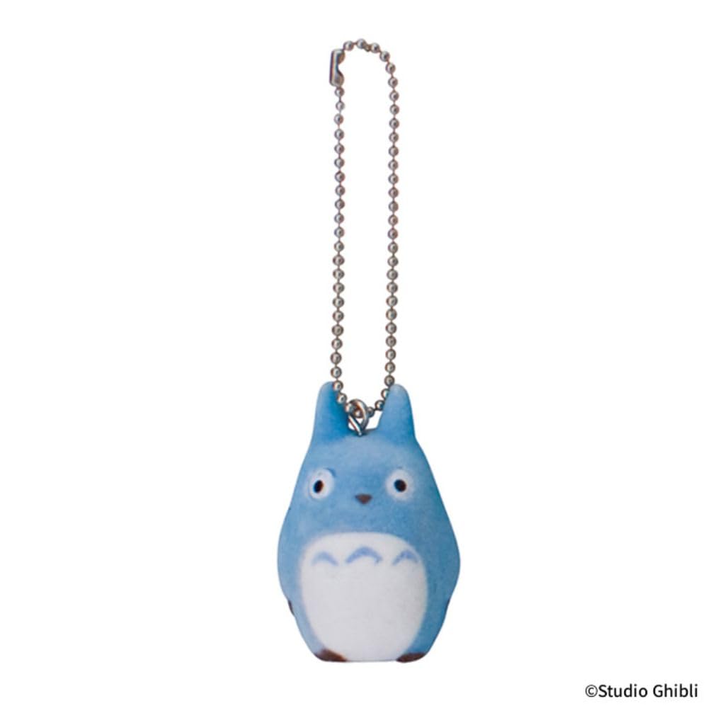 Sekiguchi Studio Ghibli Middle Totoro Keychain Flocking 404834- Japan Figure Store - #1 Bring To You The Best Japanese Goods