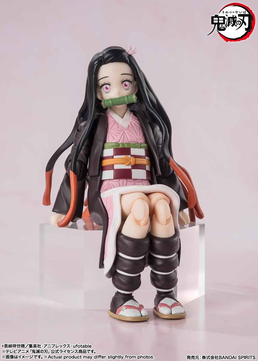 Bandai Spirits Kimetsu No Yaiba Nezuko Kamado 130mm PVC ABS Movable Figure by SH Figuarts- Japan Figure Store - #1 Bring To You The Best Japanese Goods