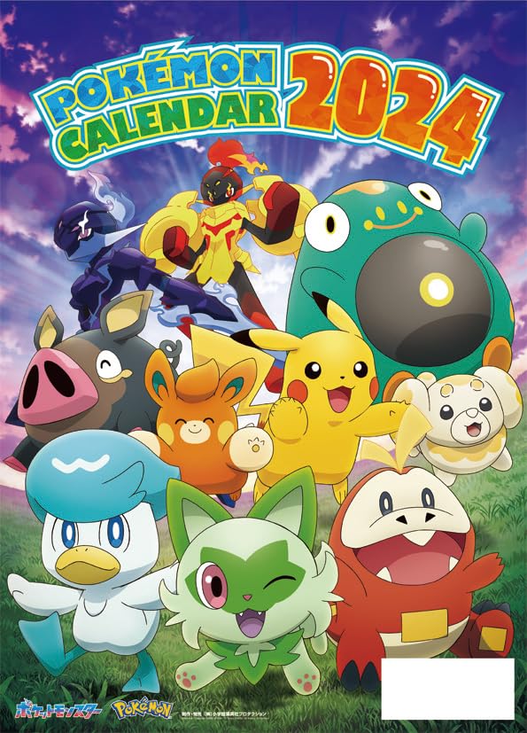 Pocket Monsters 2024 Wall Calendar CL-010 - Shogakukan Shueisha Prod.- Japan Figure Store - #1 Bring To You The Best Japanese Goods
