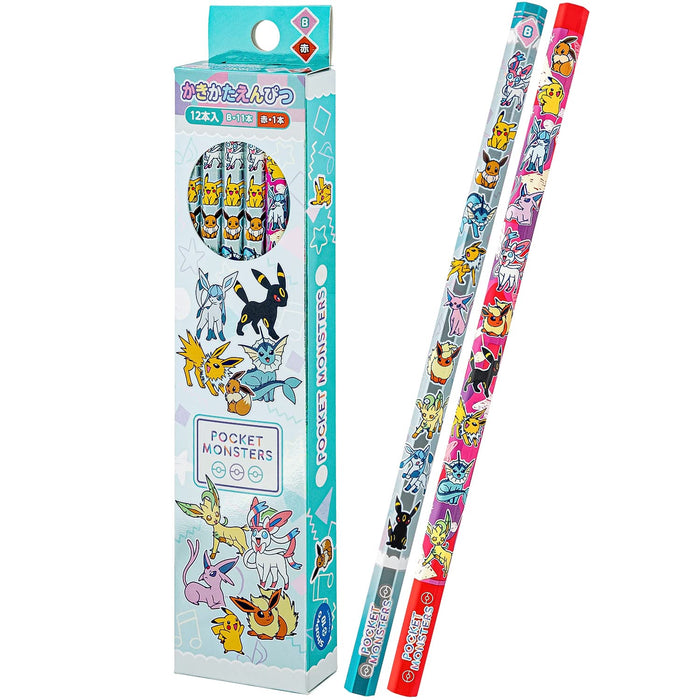 Showa Note Pocket Monster Pencil Japan Silver Axis B Pastel Flake Red 420729003- Japan Figure Store - #1 Bring To You The Best Japanese Goods