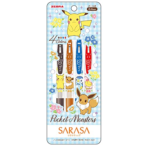 Pokemon Center Sarasa Clip 4-Color Pen Set Blossom- Japan Figure Store - #1 Bring To You The Best Japanese Goods