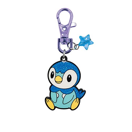 SK JAPAN Pokemon Glitter Metal Keychain Piplup- Japan Figure Store - #1 Bring To You The Best Japanese Goods