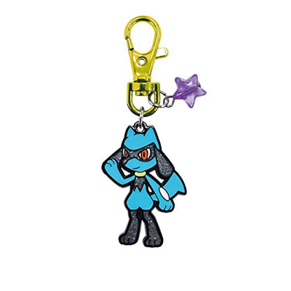 SK JAPAN Pokemon Glitter Metal Keychain Riolu- Japan Figure Store - #1 Bring To You The Best Japanese Goods