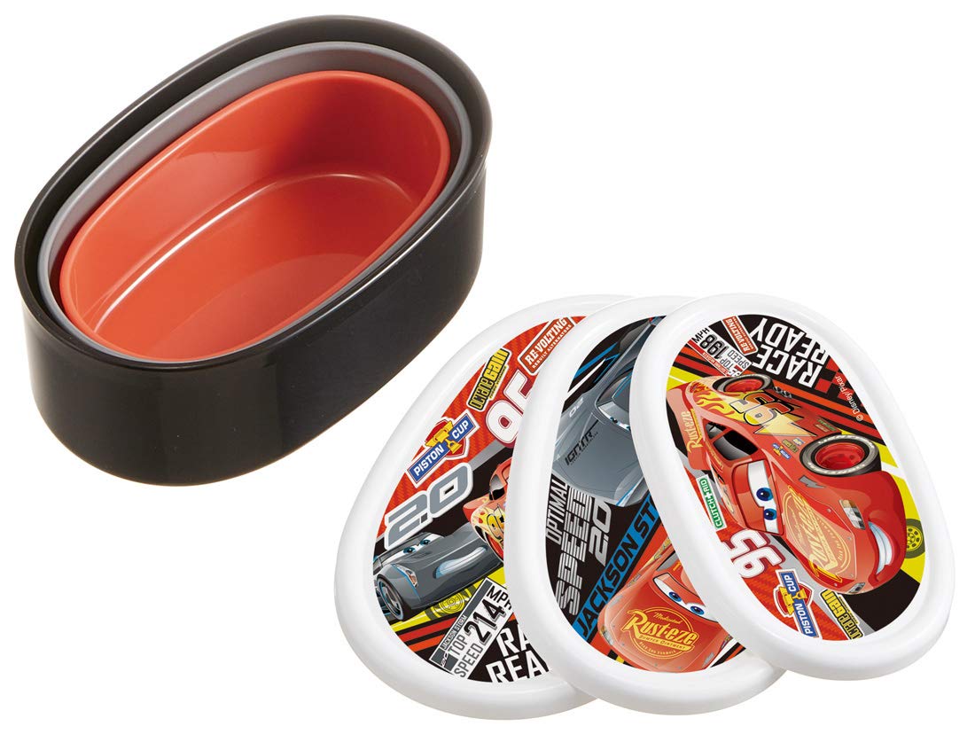 Skater Ag+ Antibacterial Storage Container Set 3 Disney Cars 21 Japan 860Ml Srs3Sag- Japan Figure Store - #1 Bring To You The Best Japanese Goods