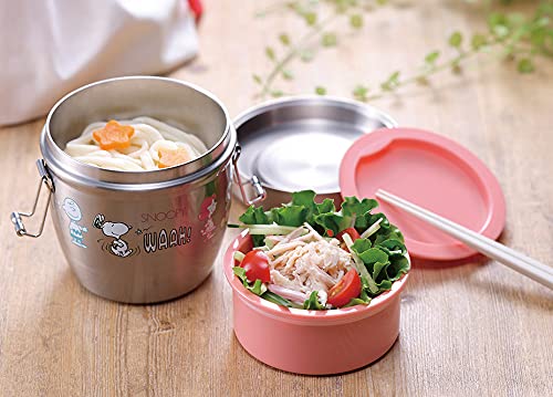Skater Japan Insulated Bento Box Bowl Type Stainless Steel Snoopy 550Ml Stlbd6Ag-A- Japan Figure Store - #1 Bring To You The Best Japanese Goods