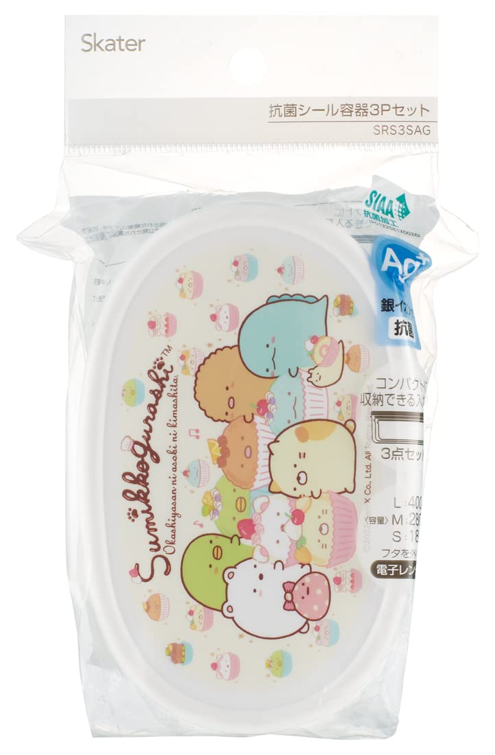 Skater Bento Box Sumikko Gurashi Candy Store 860Ml Set Of 3 Sealed Container Storage Container Made In Japan Srs3Sag-A- Japan Figure Store - #1 Bring To You The Best Japanese Goods