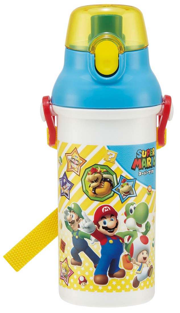SKATER Super Mario Antibacterial Direct Drink Plastic Bottle- Japan Figure Store - #1 Bring To You The Best Japanese Goods