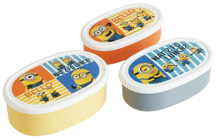 Skater Minions 3 Lunch Box Set Of 3 Japan 860Ml Srs3S-A Sealed Storage Container- Japan Figure Store - #1 Bring To You The Best Japanese Goods