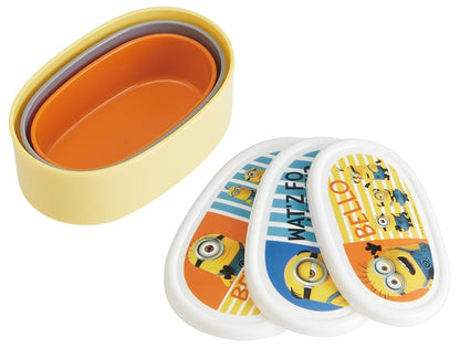 Skater Minions 3 Lunch Box Set Of 3 Japan 860Ml Srs3S-A Sealed Storage Container- Japan Figure Store - #1 Bring To You The Best Japanese Goods