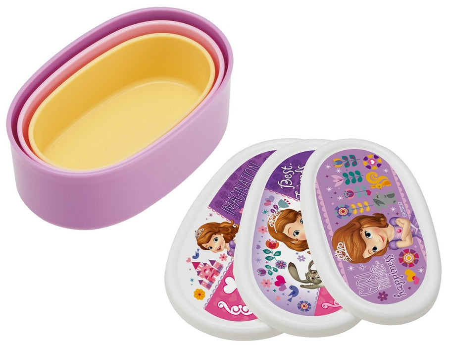 Skater Seal Storage Container 3P Set Sophia 17 Disney Made In Japan- Japan Figure Store - #1 Bring To You The Best Japanese Goods