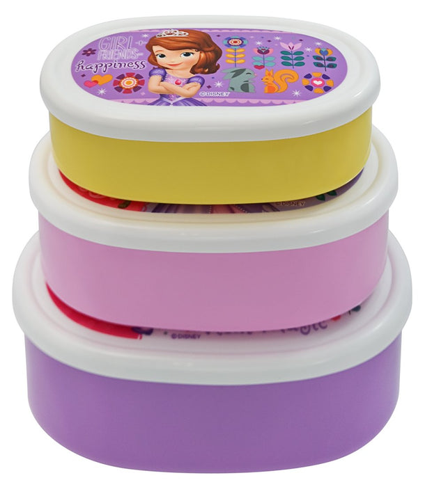 Skater Seal Storage Container 3P Set Sophia 17 Disney Made In Japan- Japan Figure Store - #1 Bring To You The Best Japanese Goods