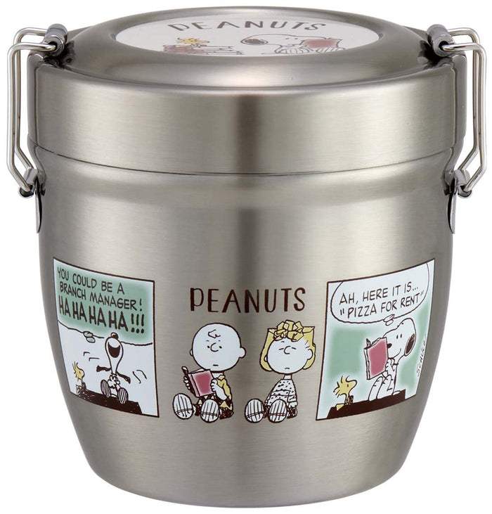 Skater Japan Stainless Steel Insulated Bento Box Snoopy Comic 550Ml- Japan Figure Store - #1 Bring To You The Best Japanese Goods