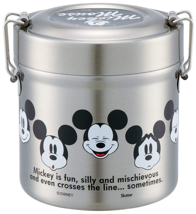 Skater Japan Thermal Insulated Bento Box 480Ml Mickey Face | Stainless Steel- Japan Figure Store - #1 Bring To You The Best Japanese Goods