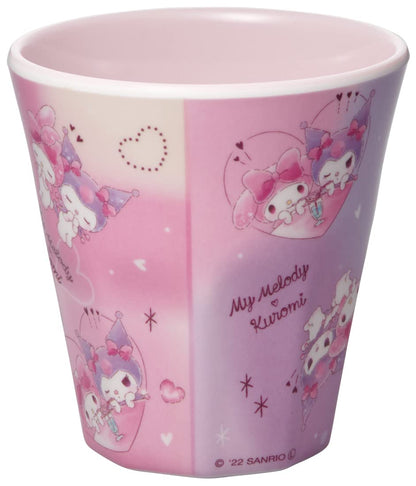 Skater My Melody Kuromi Love Love Sanrio Melamine Cup 270Ml Japan Mtb2-A- Japan Figure Store - #1 Bring To You The Best Japanese Goods