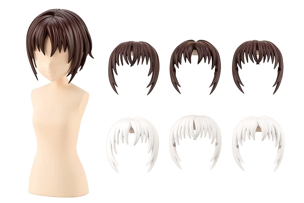 KOTOBUKIYA Sousai Shoujo Teien 1/10 After School Short Wig A White & Chocolate Brown Plastic Model- Japan Figure Store - #1 Bring To You The Best Japanese Goods
