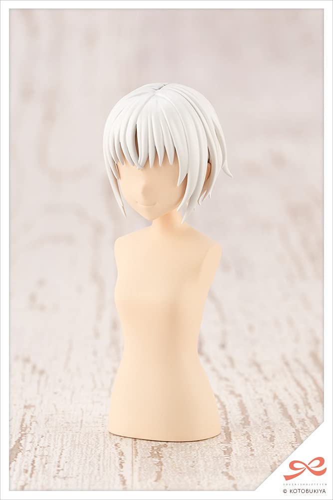 KOTOBUKIYA Sousai Shoujo Teien 1/10 After School Short Wig A White & Chocolate Brown Plastic Model- Japan Figure Store - #1 Bring To You The Best Japanese Goods