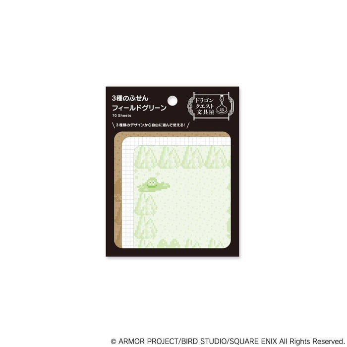 Square Enix Dragon Quest Sticky Notes 3 Types Field Green Stationery Set- Japan Figure Store - #1 Bring To You The Best Japanese Goods
