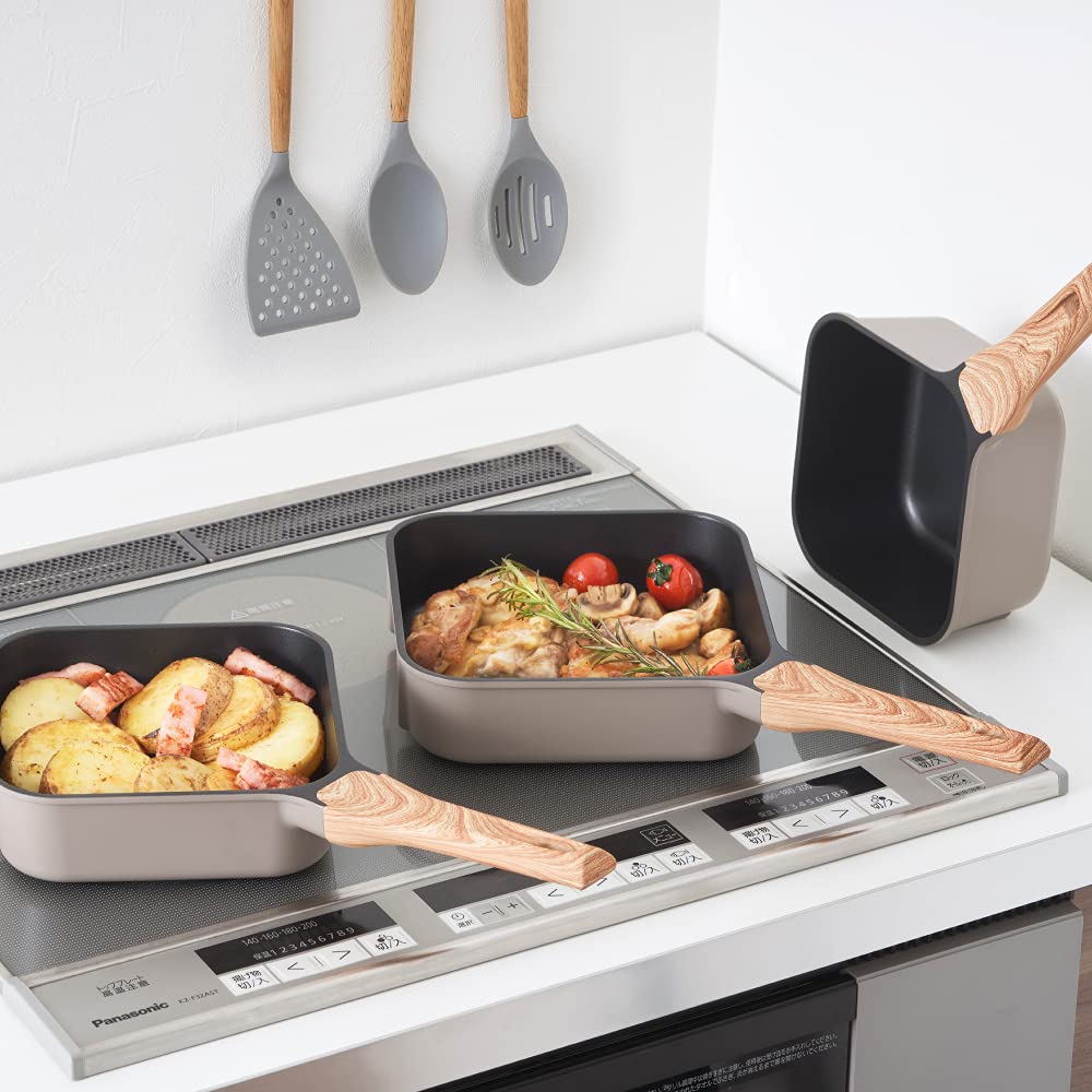 Doshisha Japan Greige Deep Type 18X6Cm Square Frying Pan Sutto- Japan Figure Store - #1 Bring To You The Best Japanese Goods