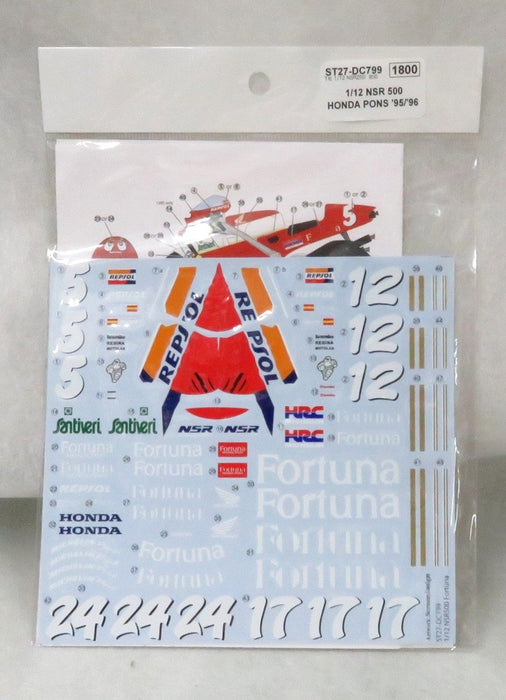 Studio27 St27-Dc799 Nsr500 Honda Pons 95/96 Decal For Tamiya 1/12 Honda Motorbike Model Decal- Japan Figure Store - #1 Bring To You The Best Japanese Goods