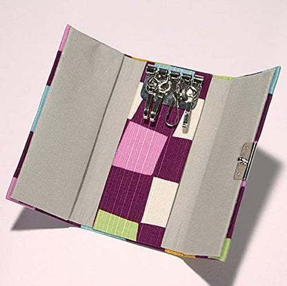 Jhands Japan Stylish Key Case Ichimatsu Purple- Japan Figure Store - #1 Bring To You The Best Japanese Goods